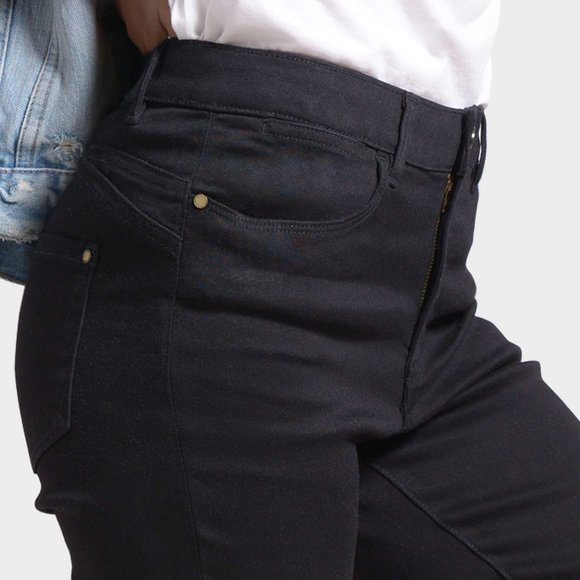 OLGYN Women’s Stretch Black Denim Pant Skinny Fit - Picture 4 of 5